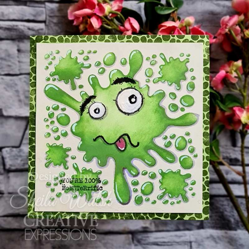 Woodware Clear Singles Blot Monster 4 in x 6 in Stamp Set