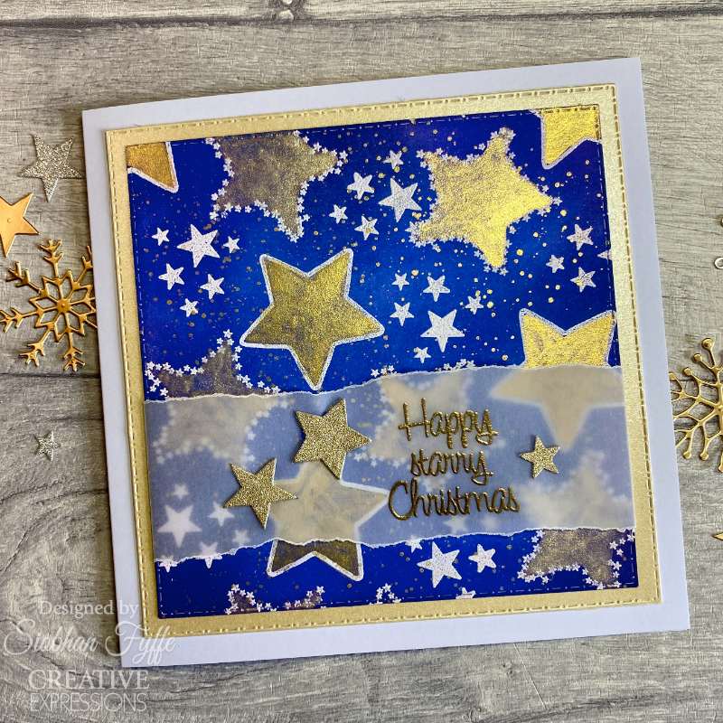 Woodware Clear Singles Paintable Shapes Stars 4 in x 6 in Stamp Set