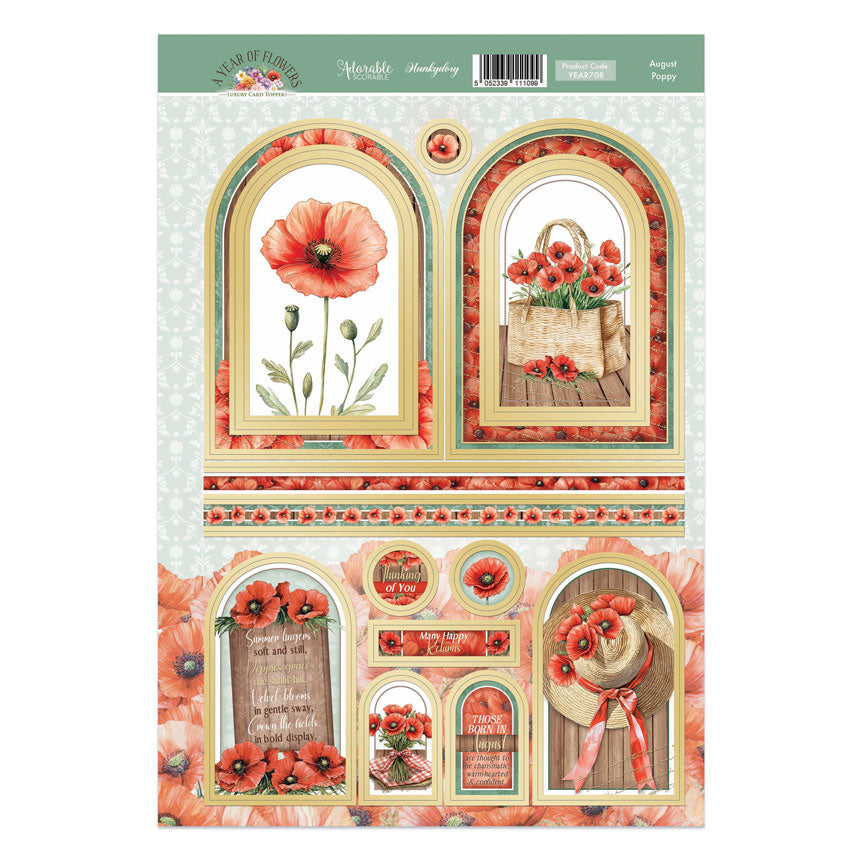 August - Poppy Luxury Topper Sheet