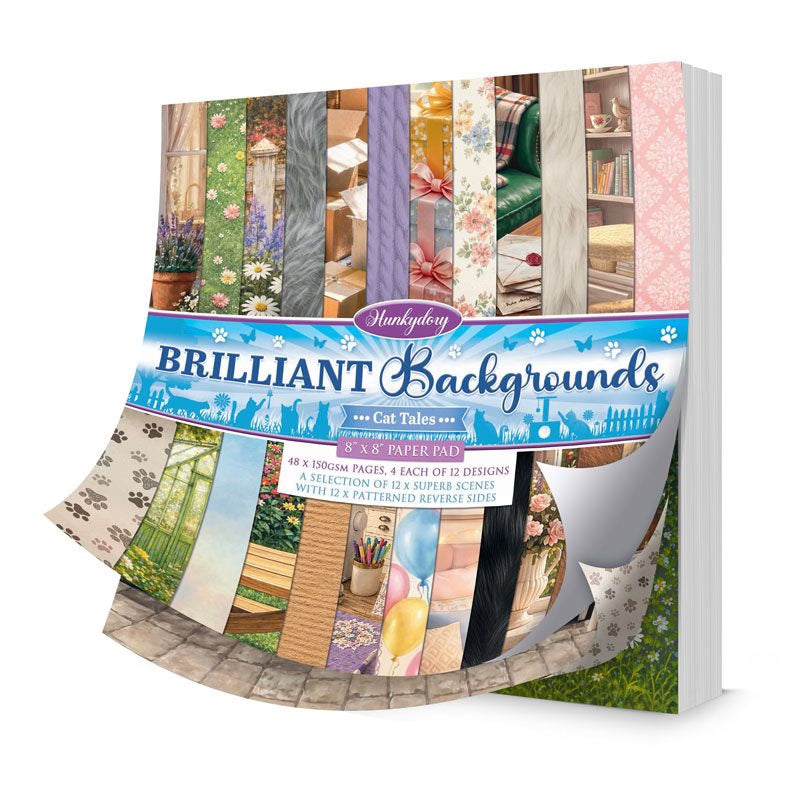 Brilliant Backgrounds - Cat Tales 8" x 8" Paper Pad