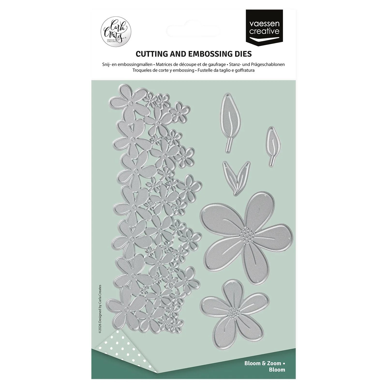 Vaessen Creative • Cutting and Embossing Dies by Carla Creates Bloom 6pcs
