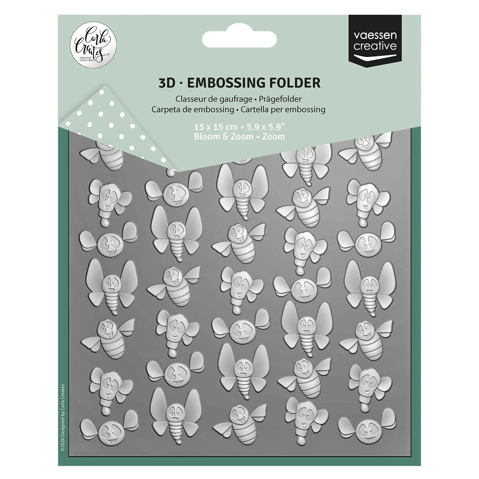 Vaessen Creative • 3D Embossing Folder by Carla Creates Zoom 5.9x5.9"