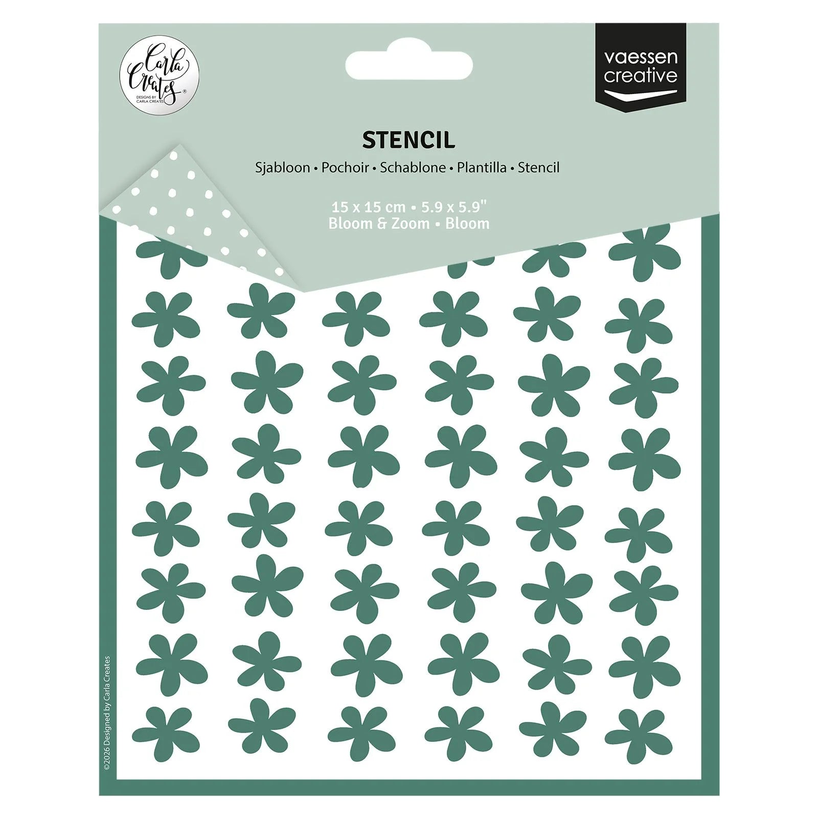 Vaessen Creative • Stencil by Carla Creates Bloom 5.9x5.9"