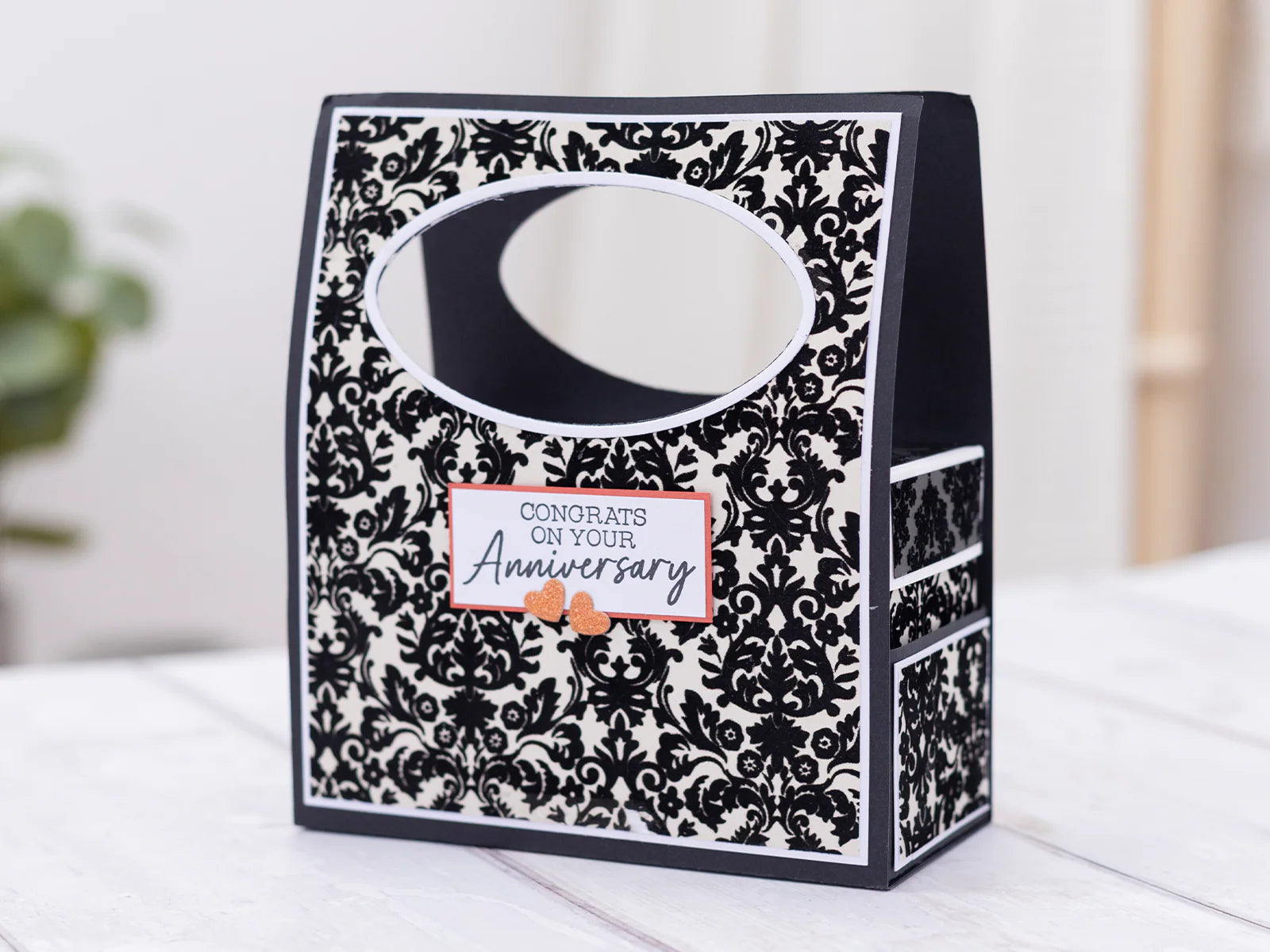 Flocked Damask Paper Pad - 12" x 12"