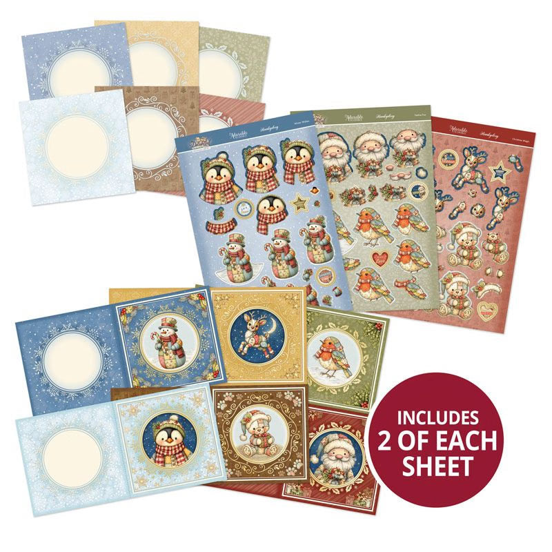 Delightful Patchwork Pals at Christmas Decoupage Card Kit