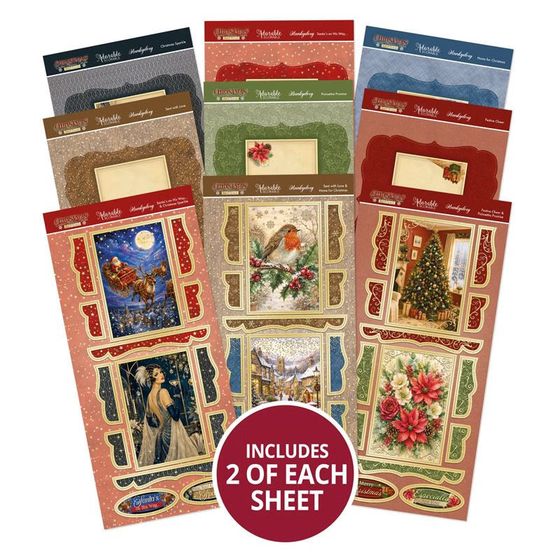 Christmas Centre-Stepper Cards - Rich Gold