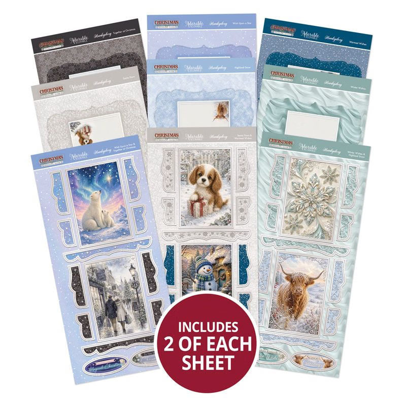 Christmas Centre-Stepper Cards - Stunning Silver