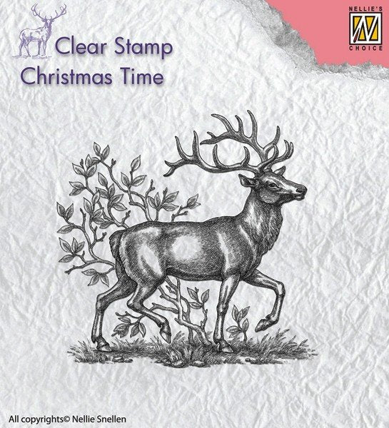 Nellie's Choice Clear Stamp Christmas Time - Reindeer