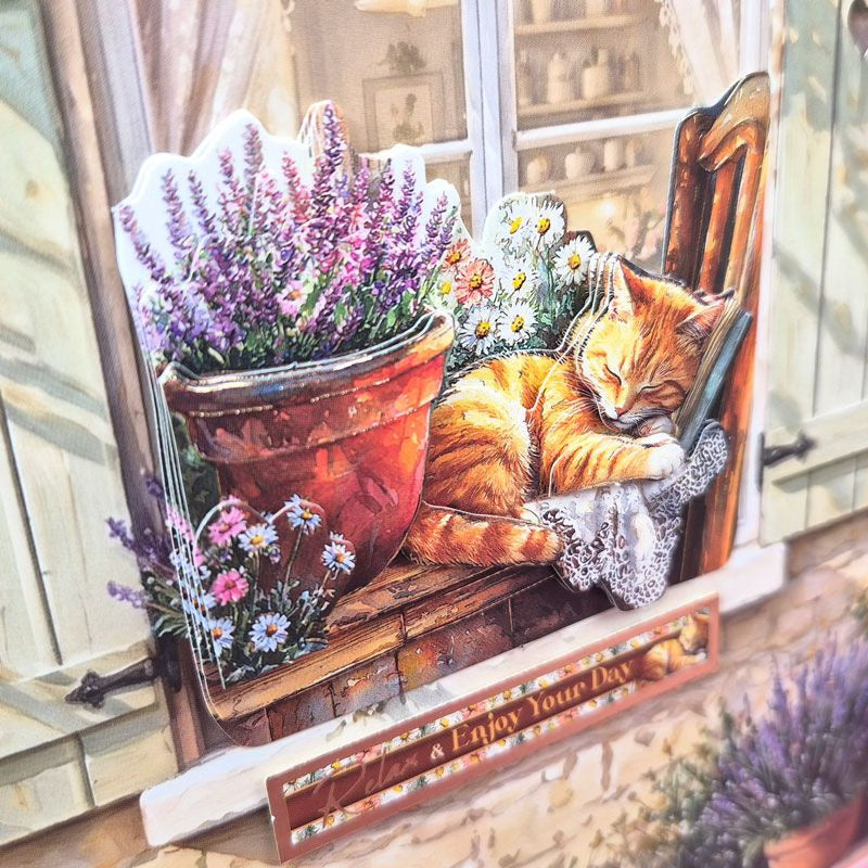 Ginger Tabby & Grey Tabby Decoupage Topper Sheet