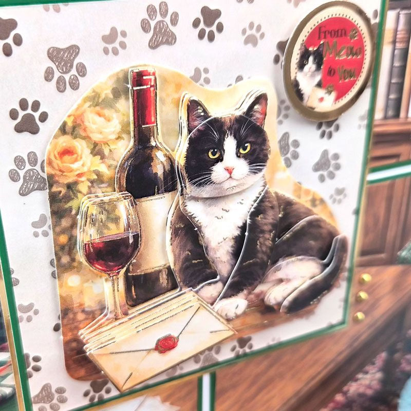 Tuxedo Cat & Black Cat Decoupage Topper Sheet