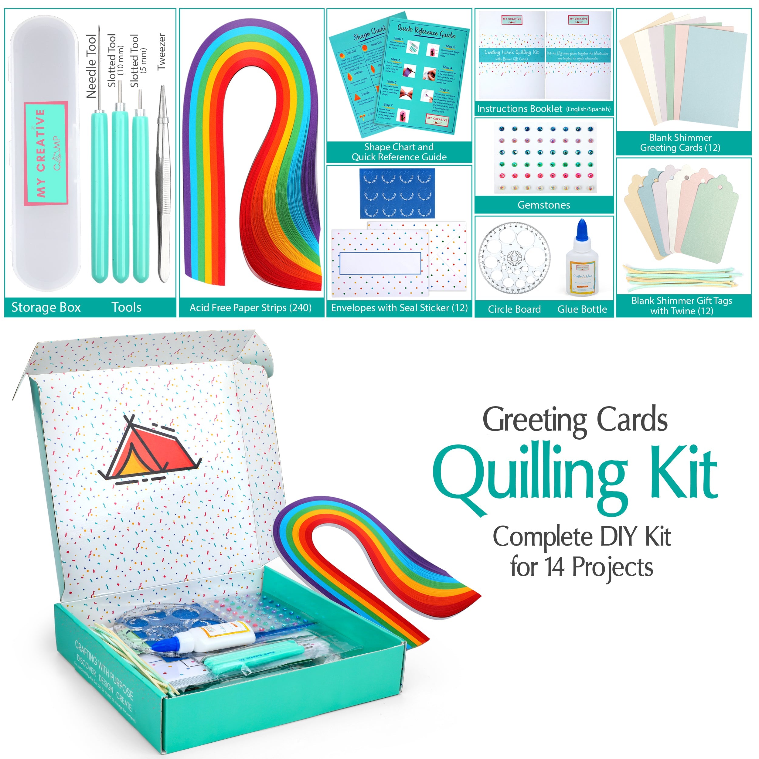 My Creative Camp Greeting Cards Quilling Kit