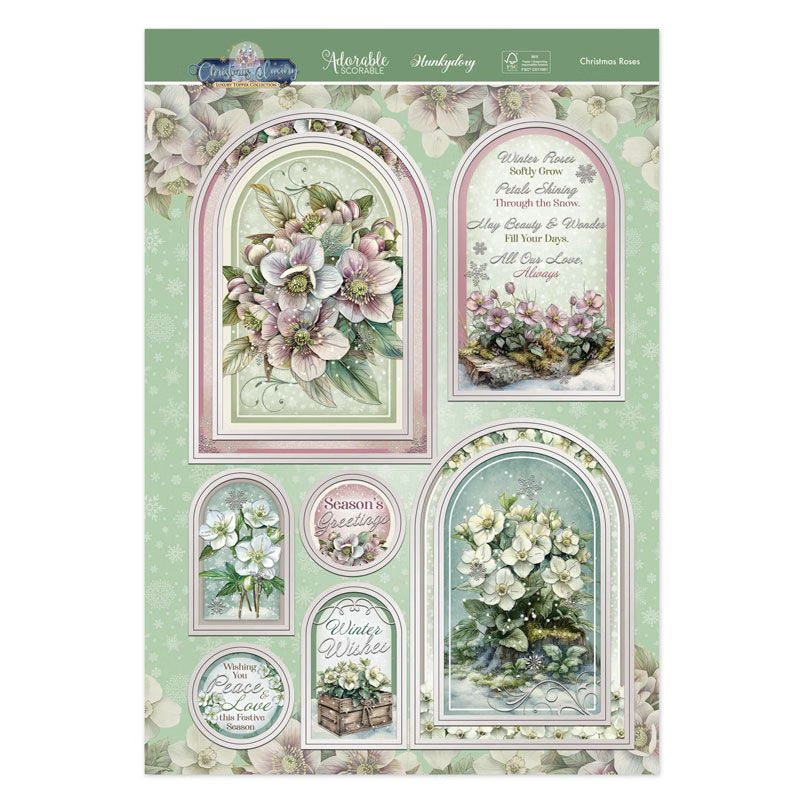 Christmas Roses Luxury Topper Set