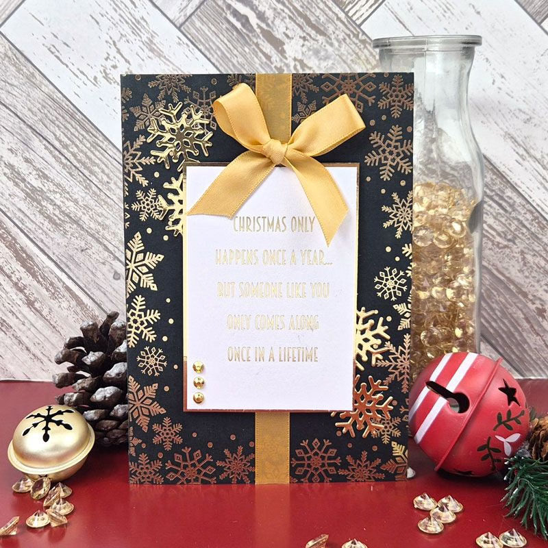 Snowflake Foiled Edge Card Blanks & Envelopes - 7" x 5"