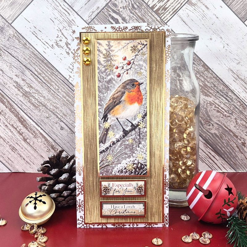 Snowflake Foiled Edge Card Blanks & Envelopes - DL