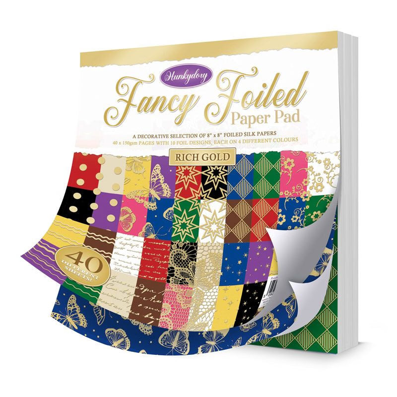 Fancy Foiled Paper Pad - Rich Gold