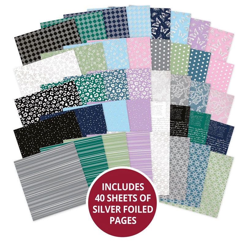 Fancy Foiled Paper Pad - Stunning Silver