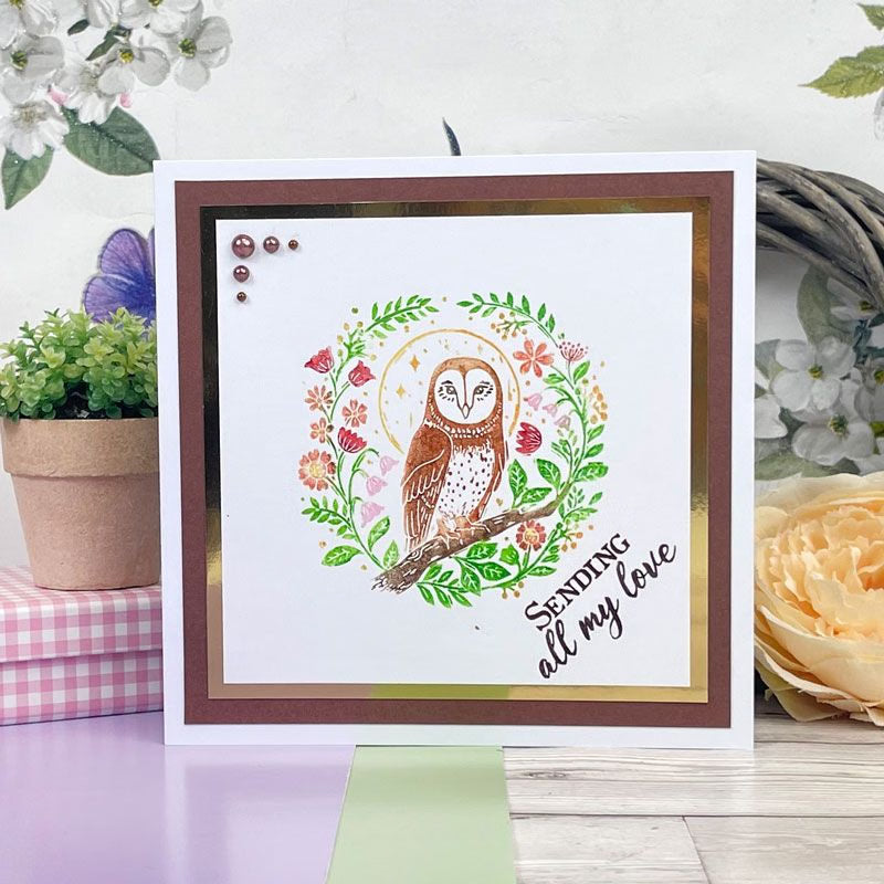 For the Love of Stamps - Etched Owl