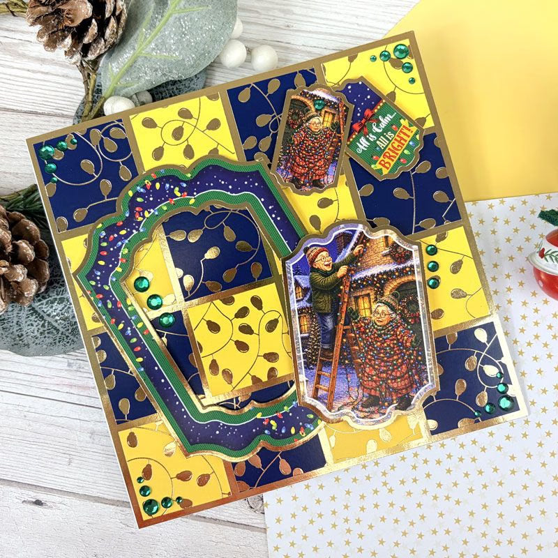 Golden Oldies - Festive Senior Moments Foiled Edge-to-Edge Cardstock