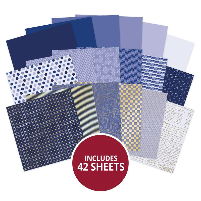 Mat & Layer Paper Pads - Blue Tones - Rich Gold