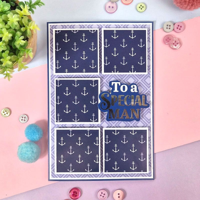 Mat & Layer Paper Pads - Blue Tones - Rich Gold
