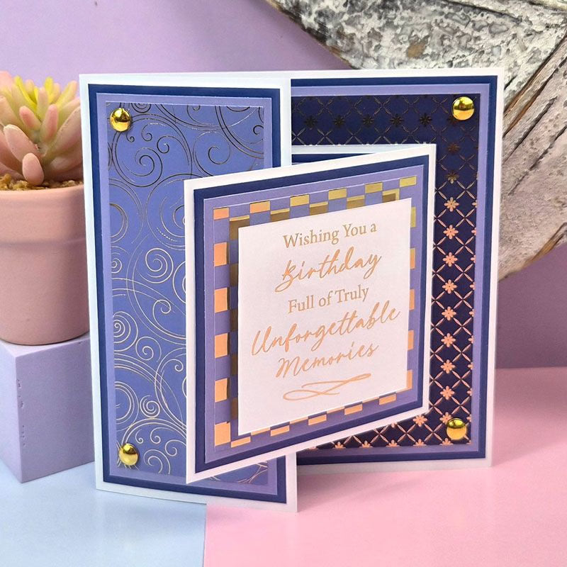 Mat & Layer Paper Pads - Blue Tones - Rich Gold