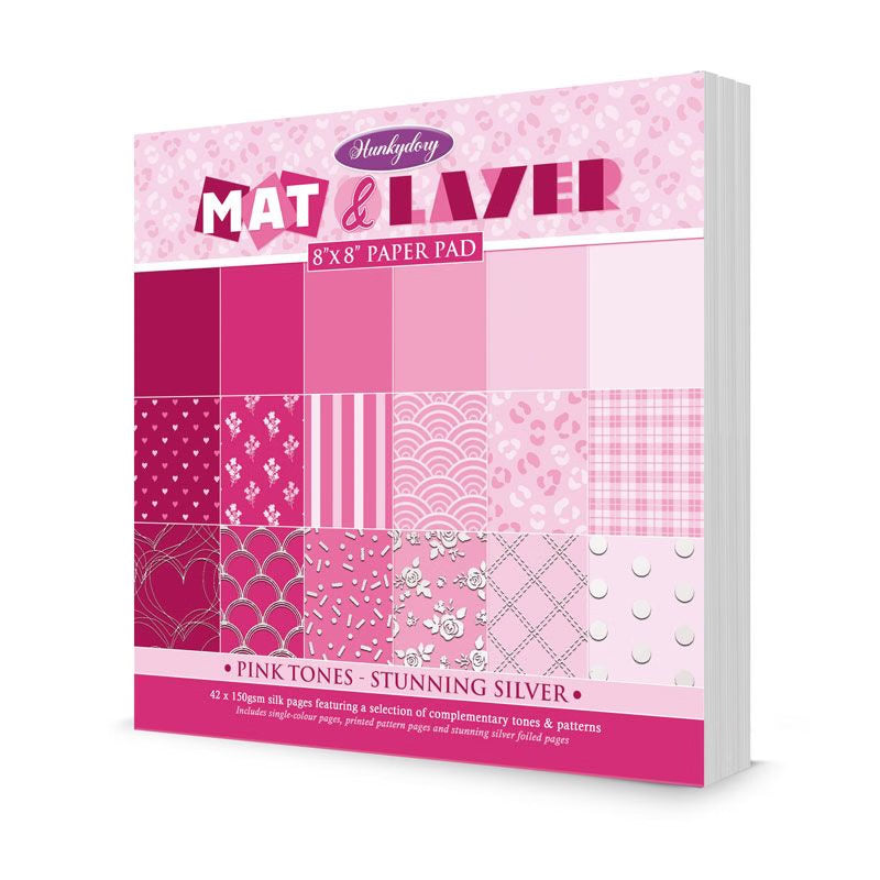 Mat & Layer Paper Pads - Pink Tones - Stunning Silver