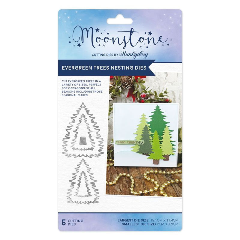 Moonstone Dies - Evergreen Trees Nesting Dies
