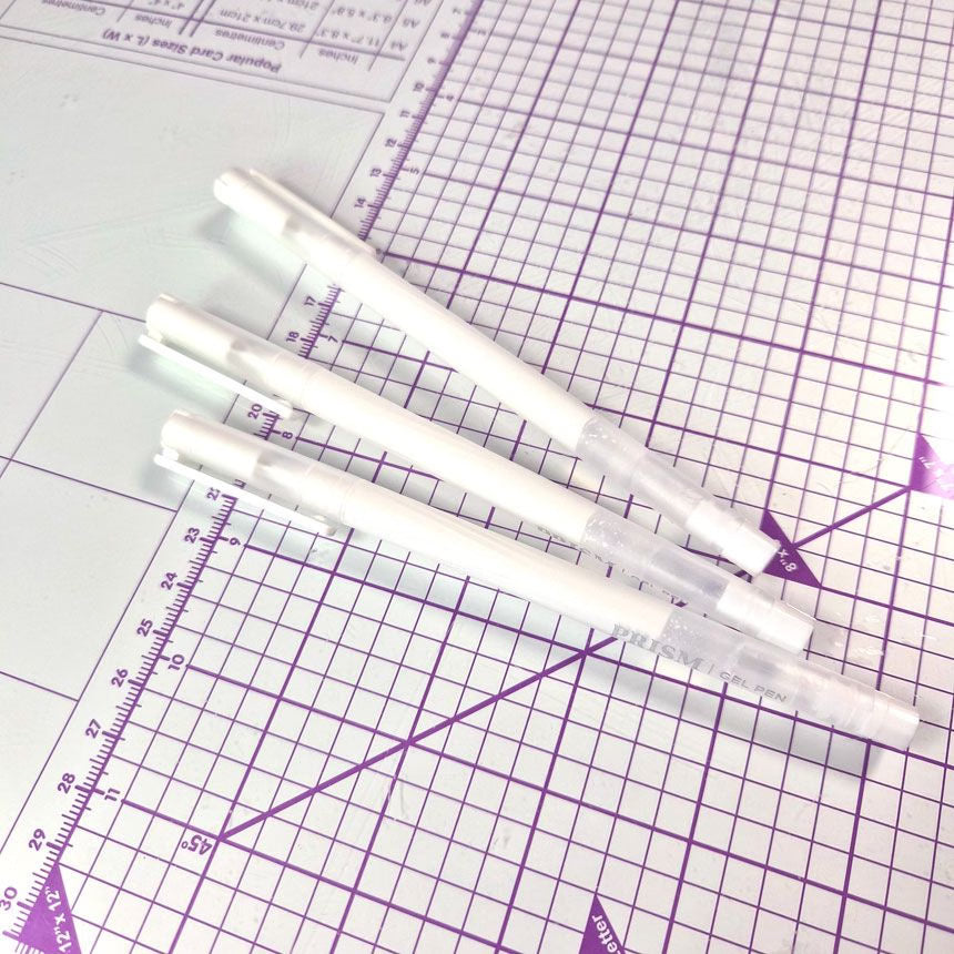 Prism Gel Pens - White x 3 Pens