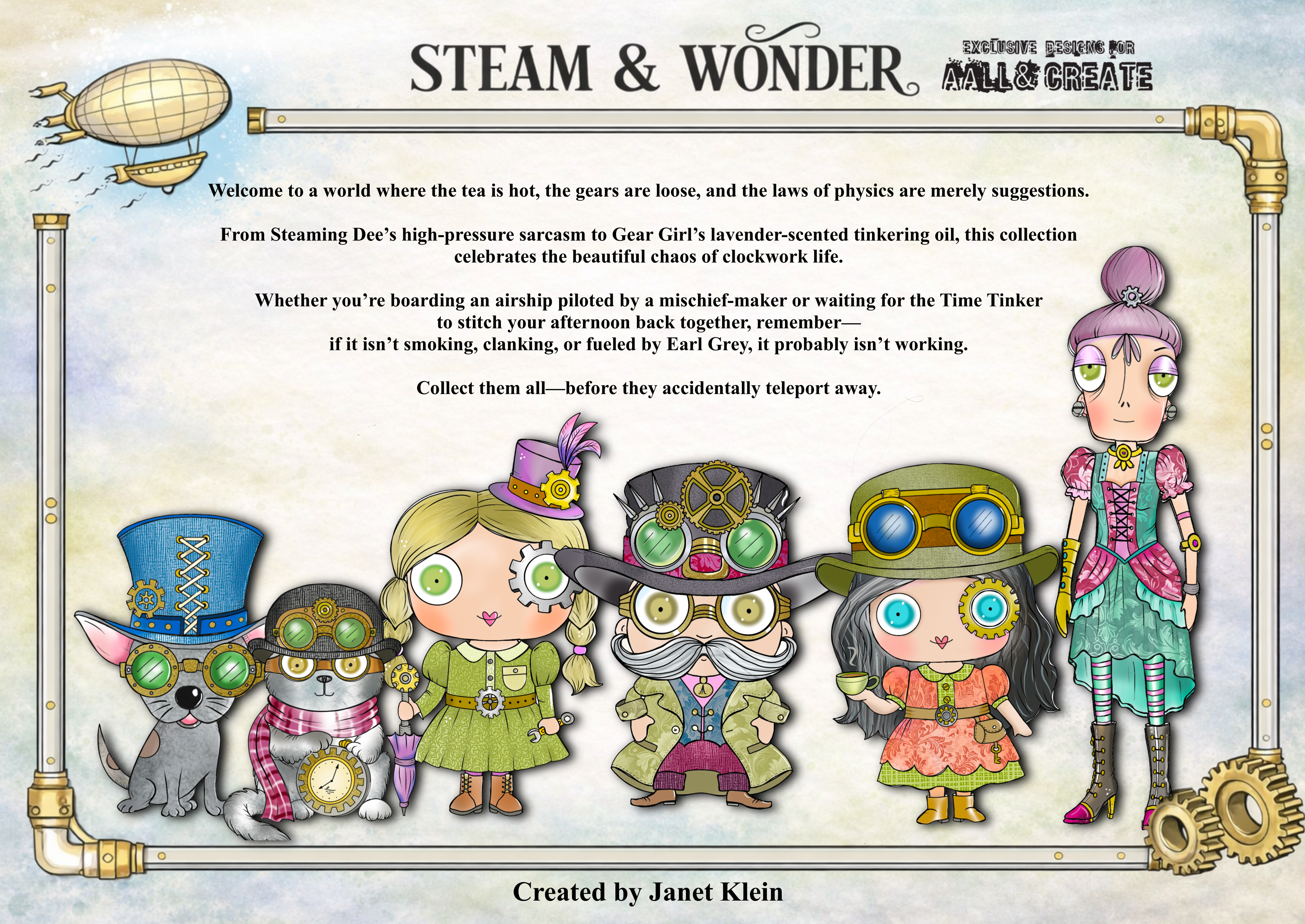 AALL and Create - Janet Klein Steam & Wonder Stamp Bundle