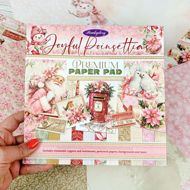 Premium Paper Pads - Joyful Poinsettias