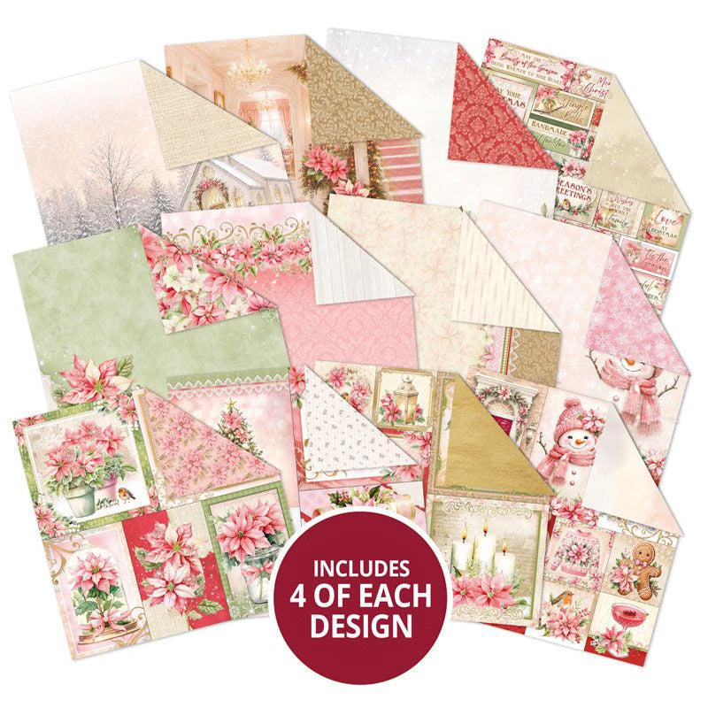 Premium Paper Pads - Joyful Poinsettias
