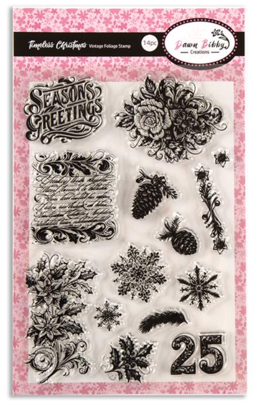 Timeless Christmas Vintage Foliage Stamp