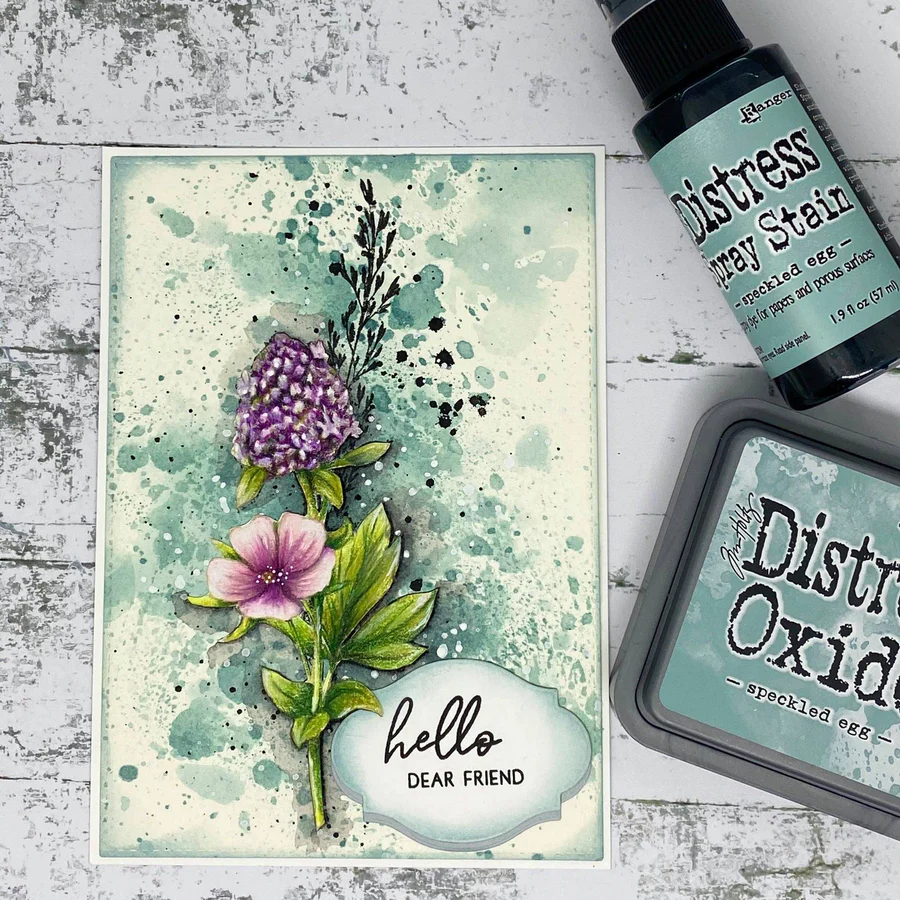 Sketchy Floral - Hello 4x6" Clear Stamp Set 19075