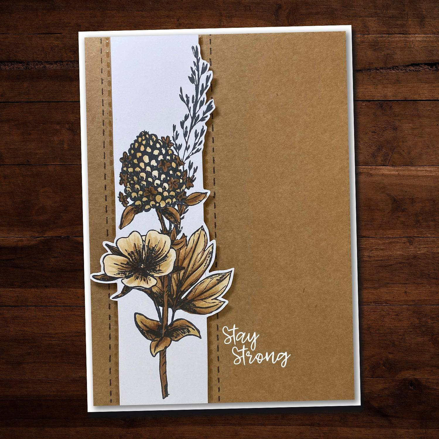 Sketchy Floral - Hello 4x6" Clear Stamp Set 19075