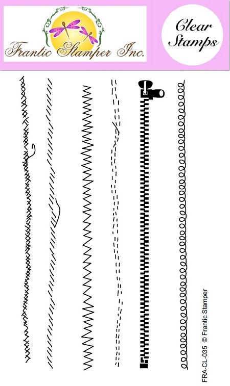 Frantic Stamper Clear Stamp - Messy Stiches