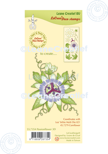 Lecreadesign Deco Clear Stamp Passion Flower 3D