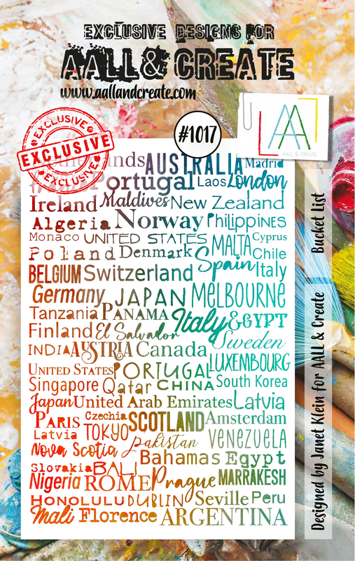 AALL and Create A7 Stamp Set - #1017 - Bucket List