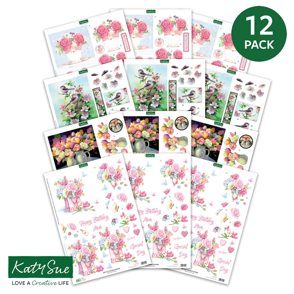 Die Cut Decoupage – Floral Collection (Pack Of 12)