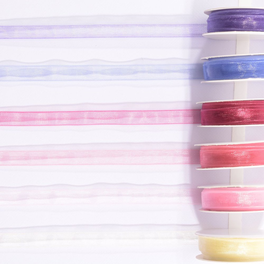 Vaessen Creative Organza Ribbon 6 Colours 6mmx2m Baby Pink