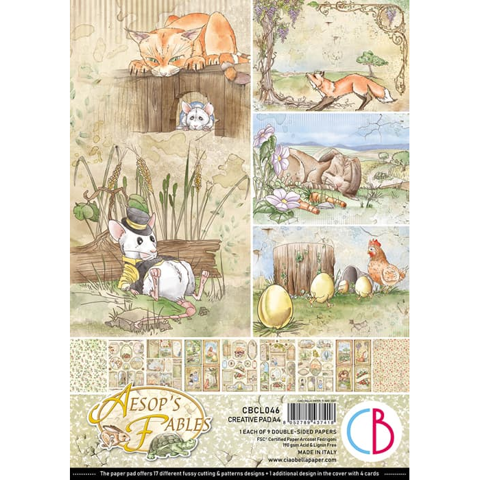 Ciao Bella Aesop's Fables Creative Pad A4 9/Pkg