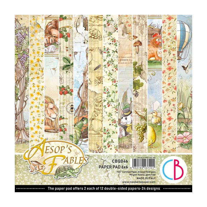 Ciao Bella Aesop's Fables Paper Pad 6"X6" 24/Pkg