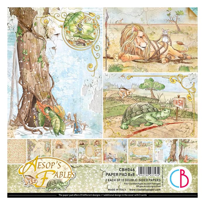 Ciao Bella Aesop's Fables Paper Pad 8"X8" 12/Pkg