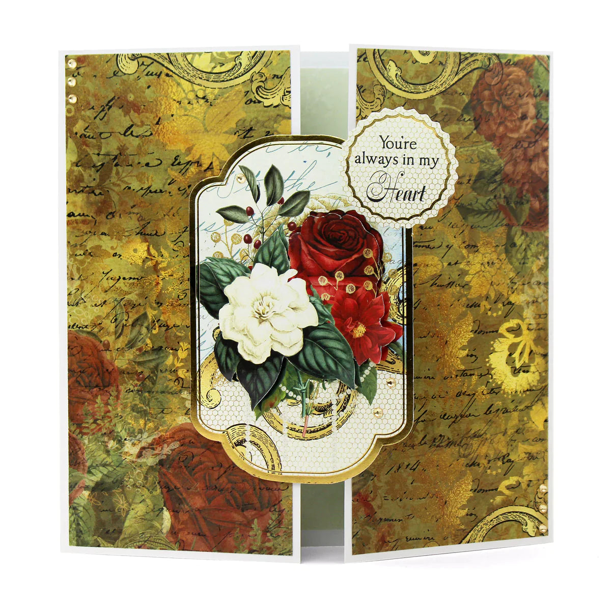 Kanban Crafts Ornate Opulence Foiled Paper Craft Toppers, 6 sheets