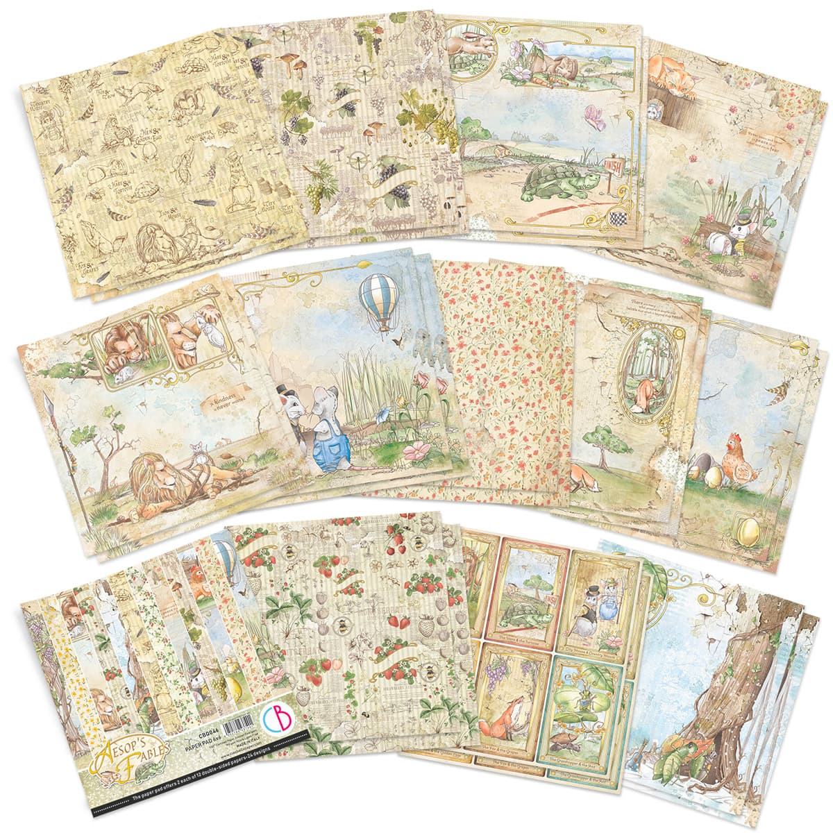 Ciao Bella Aesop's Fables Paper Pad 6"X6" 24/Pkg