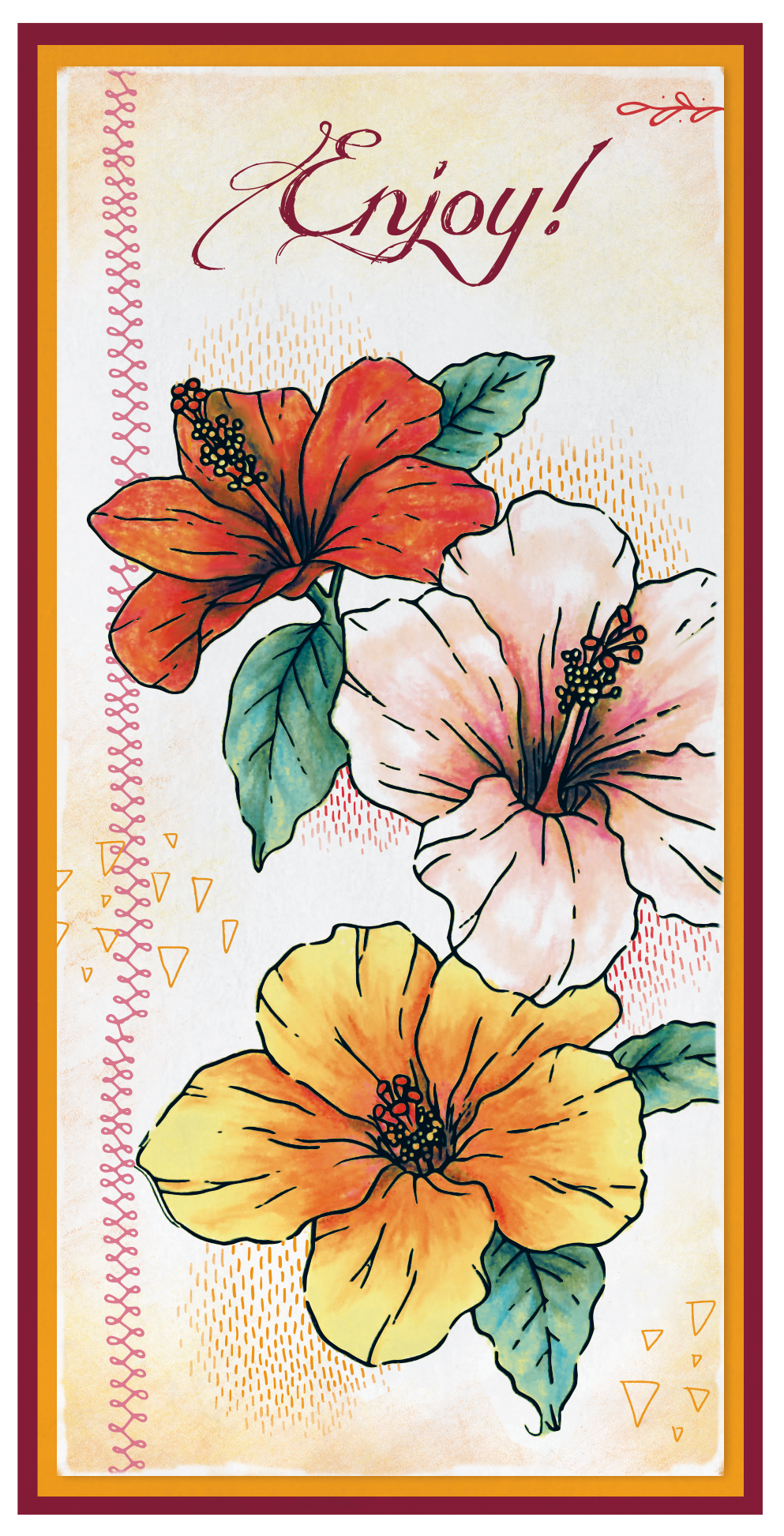 SL Clear Stamp Hibiscus Essentials 105x148x3mm 9 PC nr.157