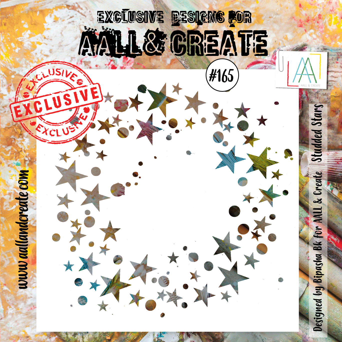 AALL and Create Stencil - 165 - Studded Stars