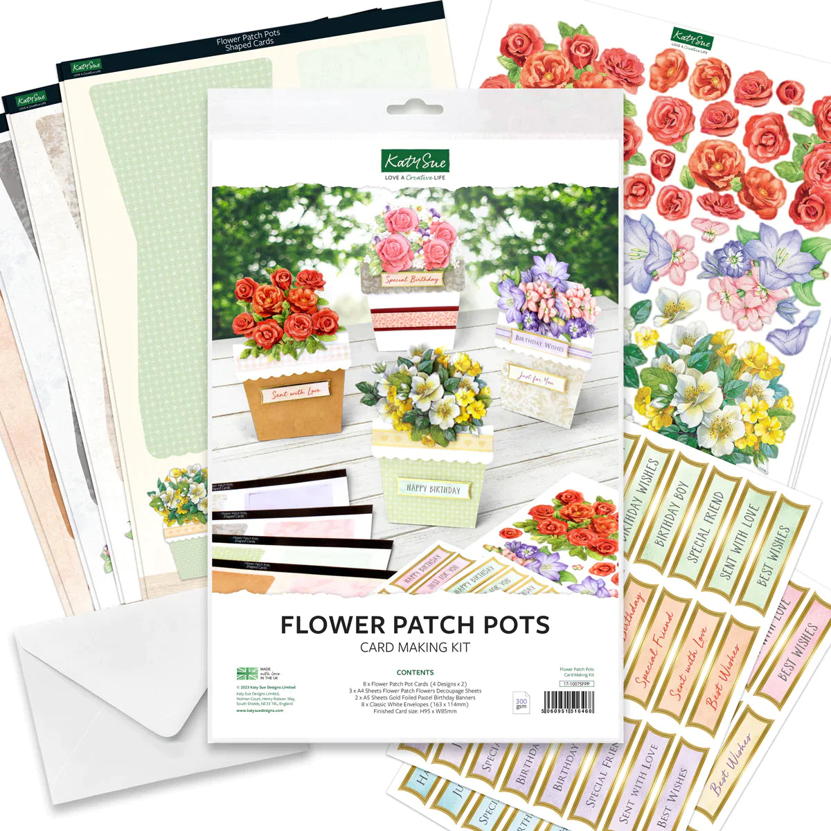 Flower Patch Pots Card Making Kit