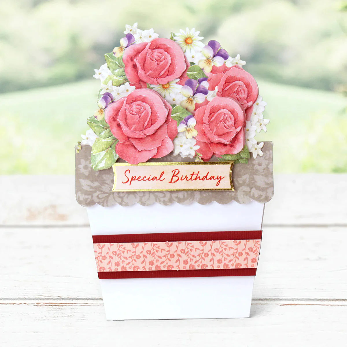 Flower Patch Pots Card Making Kit