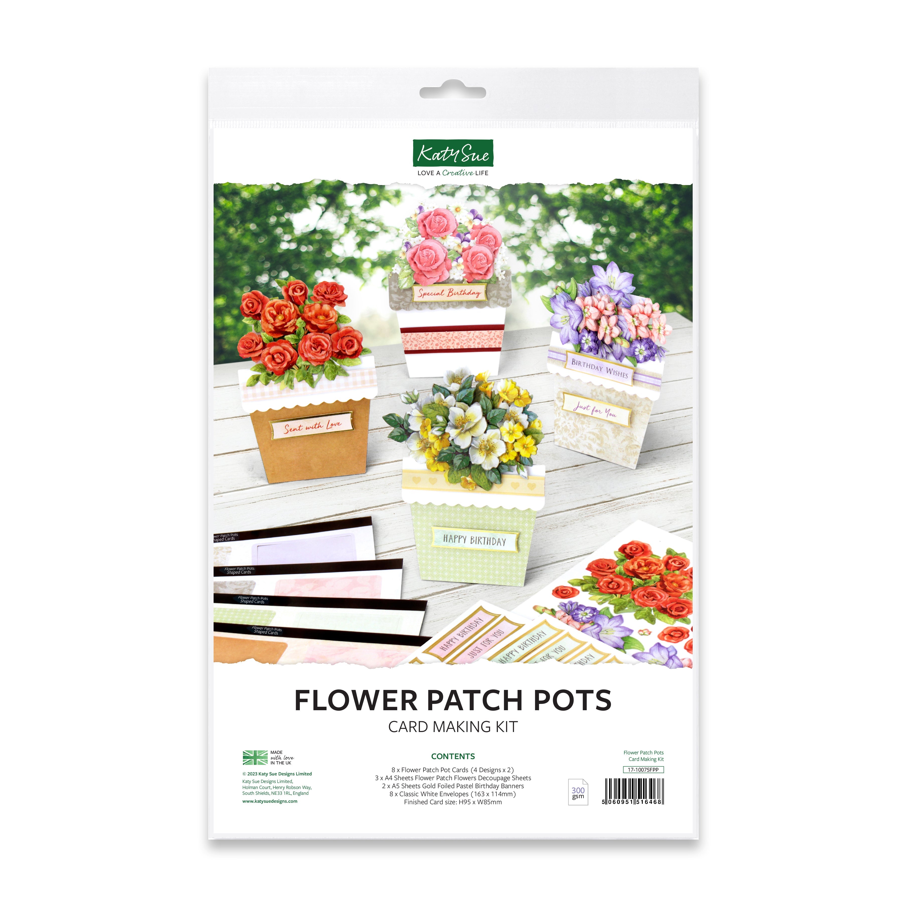 Flower Patch Pots Card Making Kit