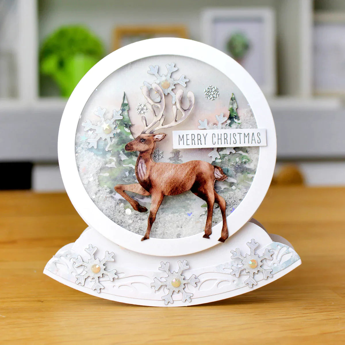 Watercolour Christmas Animals, Die-Cut Pop Up Cards